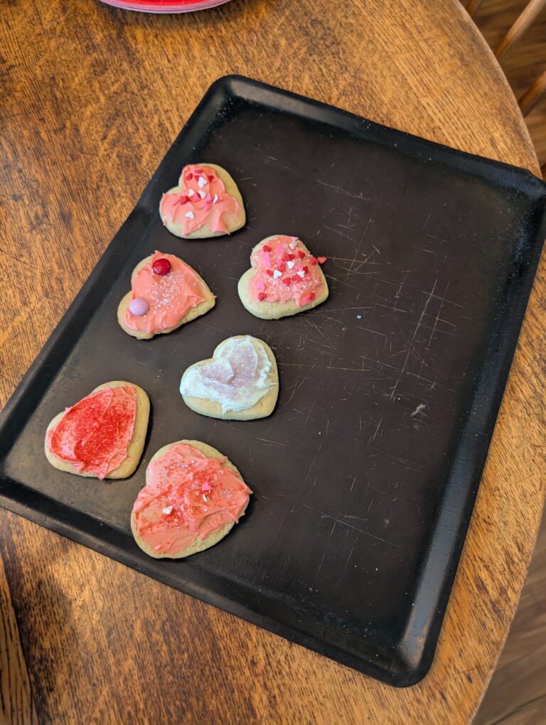 Frosting cookies with bestie